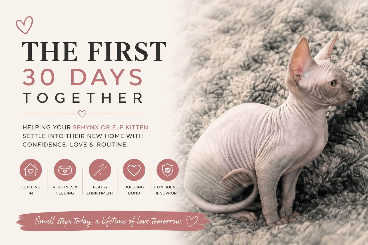 14 week old Born Bold Sphynx Kitten